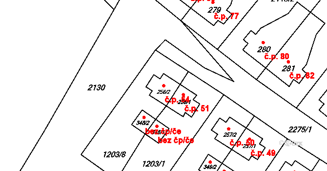 Světví 54, Horní Stropnice na parcele st. 256/2 v KÚ Horní Stropnice, Katastrální mapa
