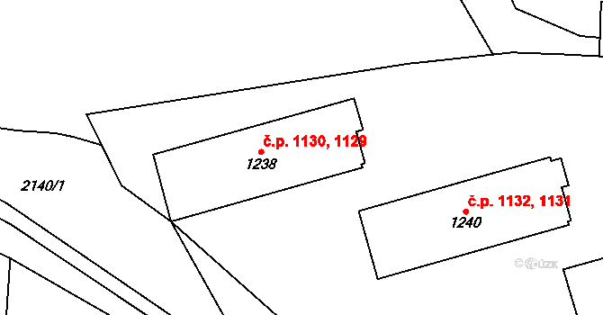 Nejdek 1129,1130 na parcele st. 1238 v KÚ Nejdek, Katastrální mapa