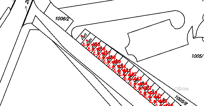 Náchod 439 na parcele st. 2327 v KÚ Náchod, Katastrální mapa