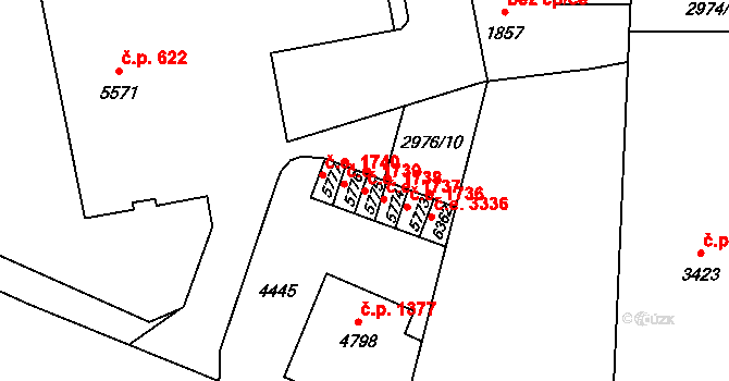 Zlín 1738 na parcele st. 5775 v KÚ Zlín, Katastrální mapa