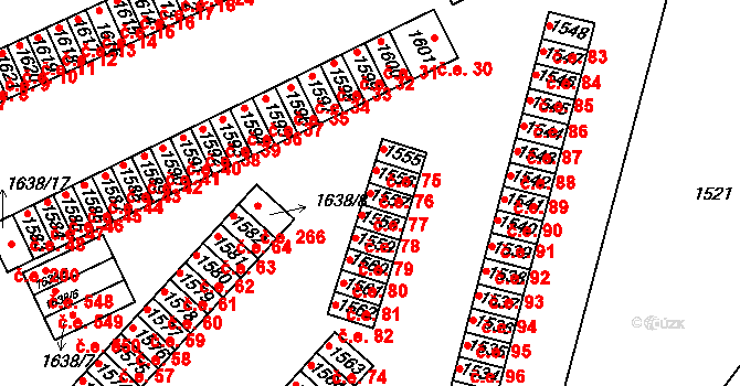 Bystřice nad Pernštejnem 77, Katastrální mapa