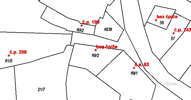 Opatov 39035891 na parcele st. 69/2 v KÚ Opatov na Moravě, Katastrální mapa