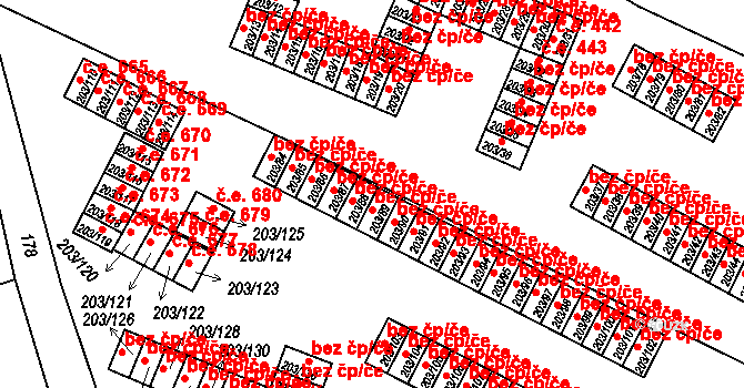 Tachov 41916891 na parcele st. 203/88 v KÚ Tachov, Katastrální mapa