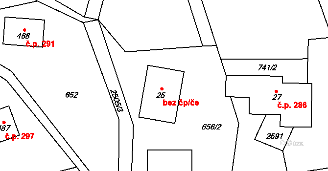Benešov u Semil 44757891 na parcele st. 25 v KÚ Benešov u Semil, Katastrální mapa