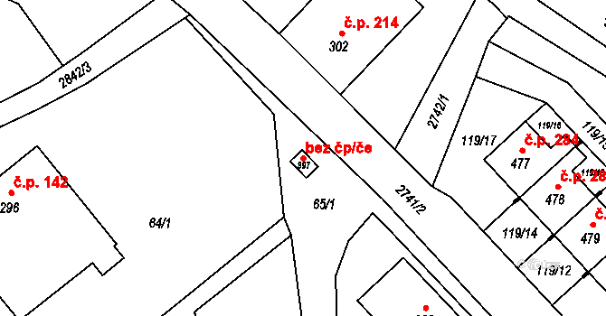 Korouhev 46001891 na parcele st. 397 v KÚ Korouhev, Katastrální mapa