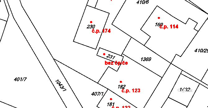 Dětřichov nad Bystřicí 49884891 na parcele st. 231 v KÚ Dětřichov nad Bystřicí, Katastrální mapa