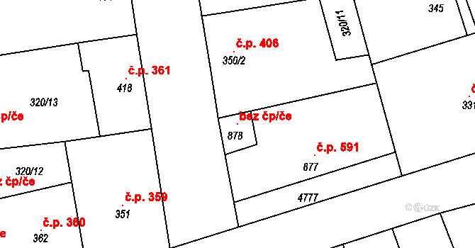 Lipov 96355891 na parcele st. 878 v KÚ Lipov, Katastrální mapa