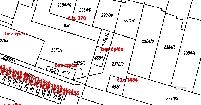 Kyjov 98583891 na parcele st. 4581 v KÚ Kyjov, Katastrální mapa