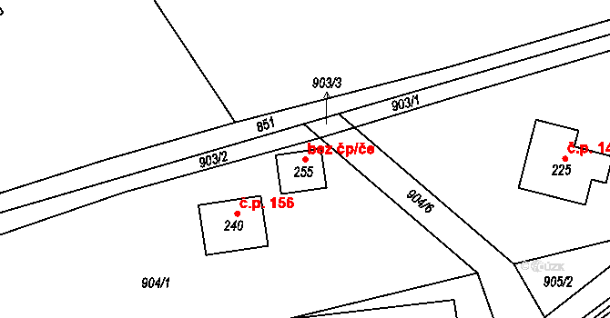 Peřimov 103461892 na parcele st. 255 v KÚ Peřimov, Katastrální mapa