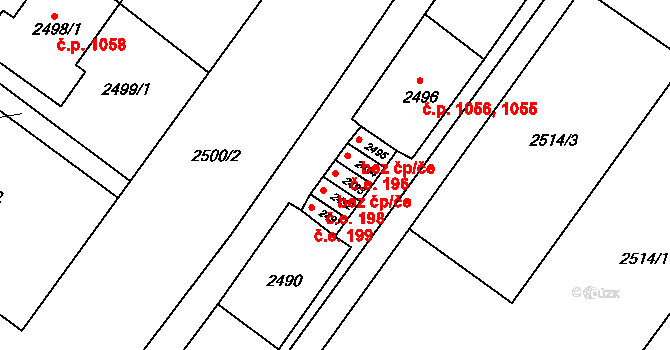 Jirkov 197, Katastrální mapa