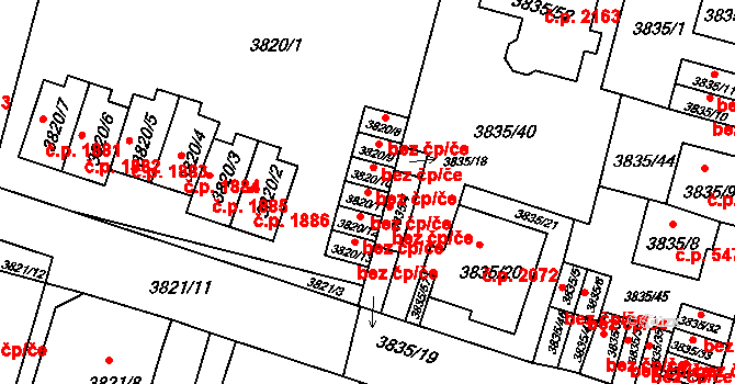 Litoměřice 40628892 na parcele st. 3820/11 v KÚ Litoměřice, Katastrální mapa