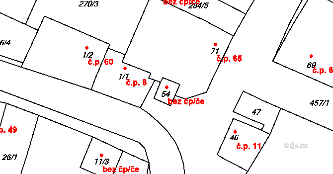 Černiv 41079892 na parcele st. 54 v KÚ Černiv, Katastrální mapa