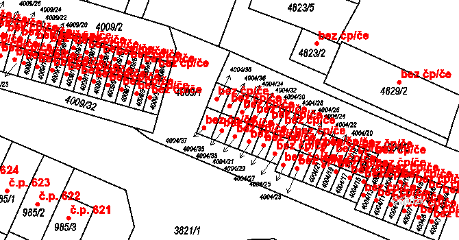 Kutná Hora 47919892 na parcele st. 4004/33 v KÚ Kutná Hora, Katastrální mapa