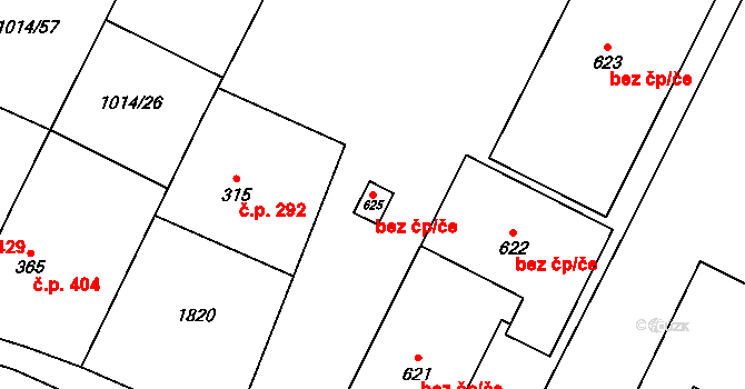 Bílovice 49979892 na parcele st. 625 v KÚ Bílovice u Uherského Hradiště, Katastrální mapa