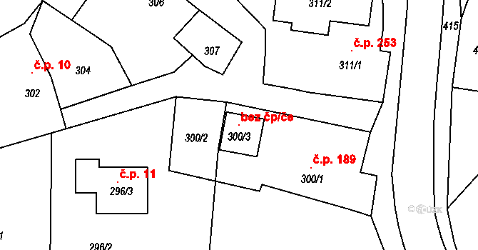 Stonařov 100032893 na parcele st. 300/3 v KÚ Stonařov, Katastrální mapa