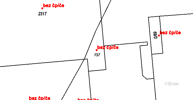 Olšany 103087893 na parcele st. 157 v KÚ Klášterec, Katastrální mapa