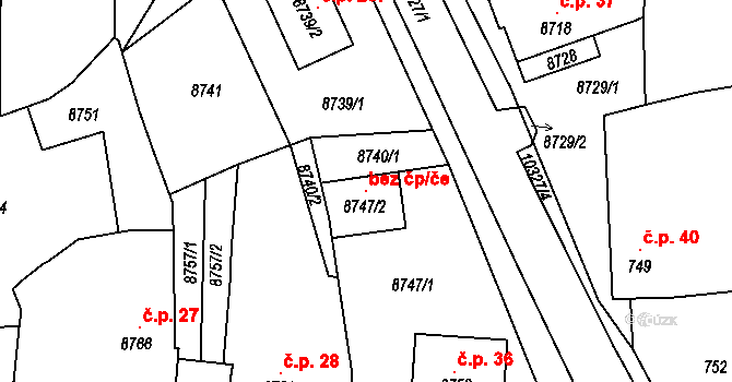 Oleksovice 115359893 na parcele st. 8747/2 v KÚ Oleksovice, Katastrální mapa