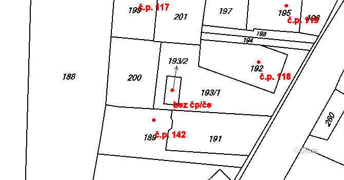 Děhylov 48095893 na parcele st. 193/2 v KÚ Děhylov, Katastrální mapa