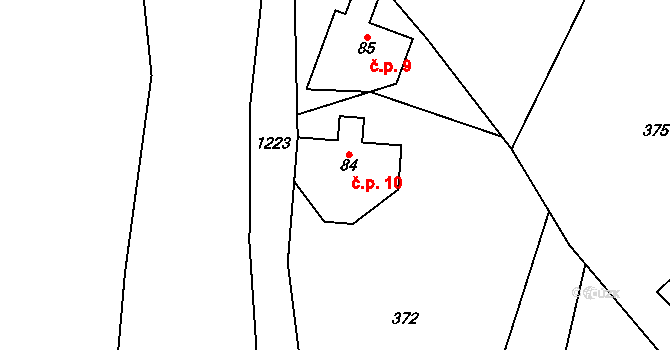 Skuhrov 10, Lomnice nad Popelkou na parcele st. 84 v KÚ Rváčov, Katastrální mapa