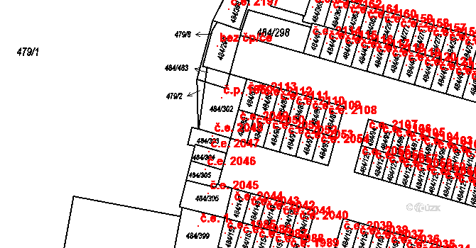 Havířov 38760894 na parcele st. 484/88 v KÚ Bludovice, Katastrální mapa