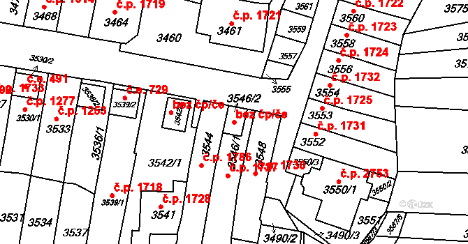Brno 39512894 na parcele st. 3546/2 v KÚ Líšeň, Katastrální mapa