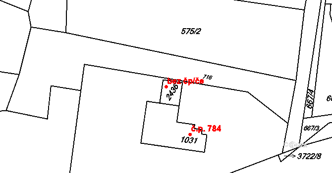 Rožnov pod Radhoštěm 39570894 na parcele st. 2436 v KÚ Rožnov pod Radhoštěm, Katastrální mapa