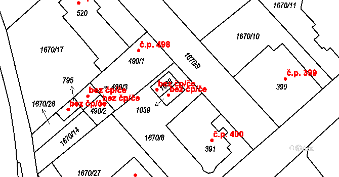 Hluboká nad Vltavou 40529894 na parcele st. 1039 v KÚ Hluboká nad Vltavou, Katastrální mapa