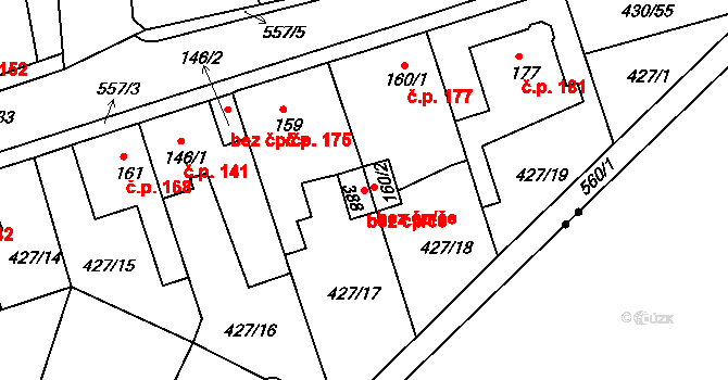 Jeníkov 86481894 na parcele st. 388 v KÚ Oldřichov u Duchcova, Katastrální mapa