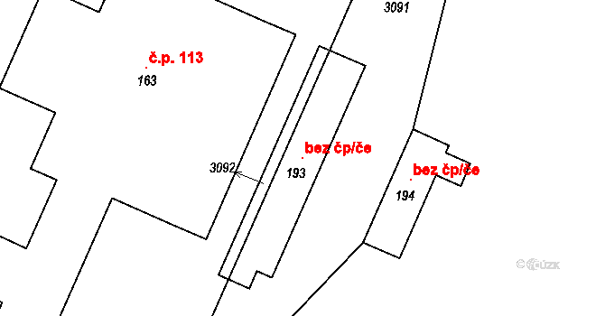Králíky 102381895 na parcele st. 193 v KÚ Dolní Hedeč, Katastrální mapa
