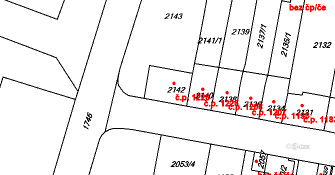 Tachov 1226 na parcele st. 2142 v KÚ Tachov, Katastrální mapa