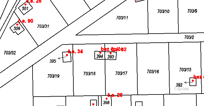 Bečov 38, Katastrální mapa