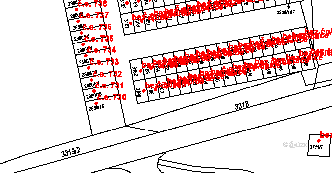 Orlová 38224895 na parcele st. 3200 v KÚ Horní Lutyně, Katastrální mapa