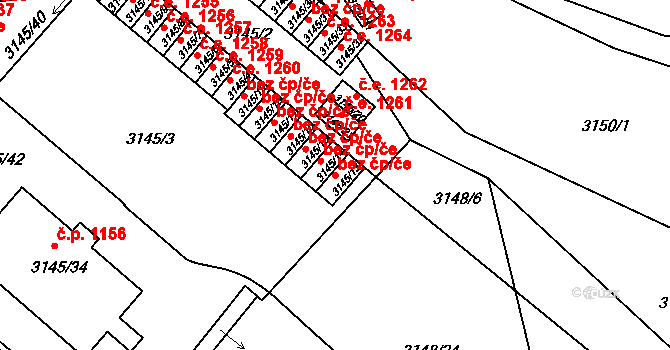 Pelhřimov 39254895 na parcele st. 3145/13 v KÚ Pelhřimov, Katastrální mapa