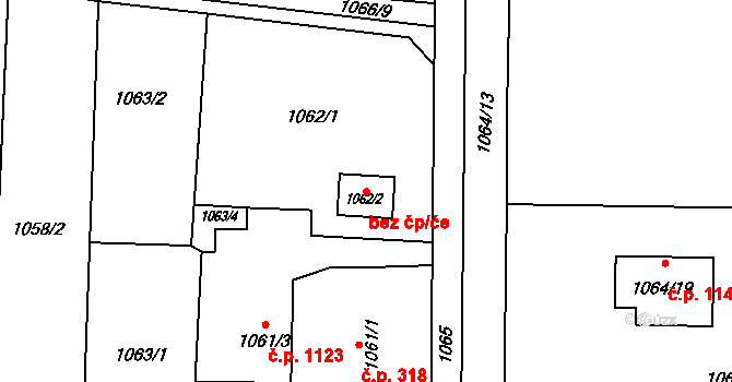 Havířov 42071895 na parcele st. 1062/2 v KÚ Bludovice, Katastrální mapa