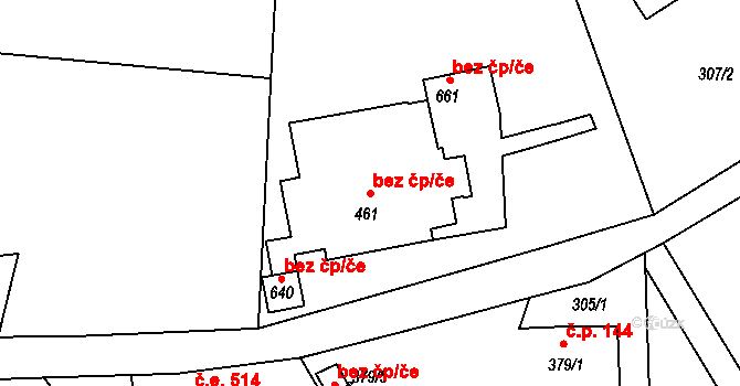 Držkov 44212895 na parcele st. 461 v KÚ Držkov, Katastrální mapa