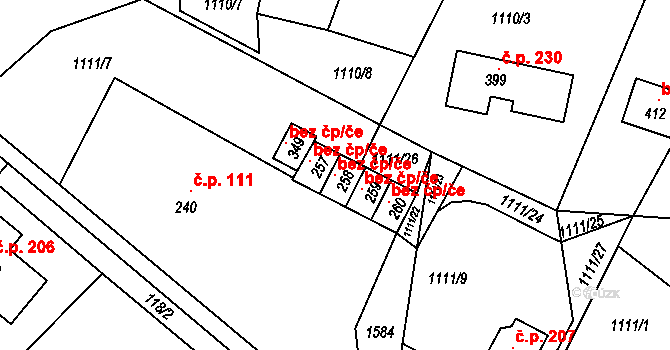 Horní Branná 44258895 na parcele st. 258 v KÚ Valteřice v Krkonoších, Katastrální mapa