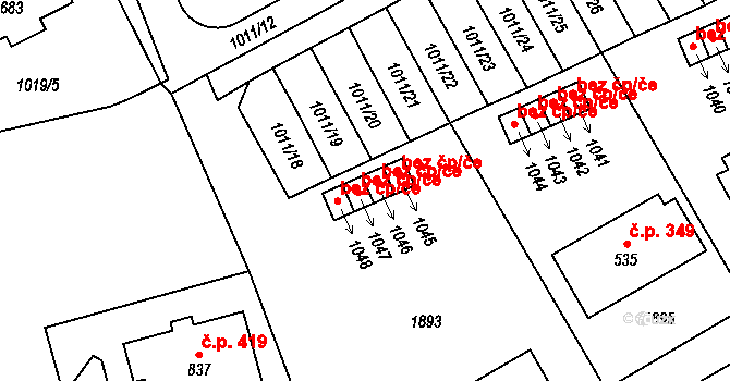 Chlum u Třeboně 47516895 na parcele st. 1047 v KÚ Chlum u Třeboně, Katastrální mapa