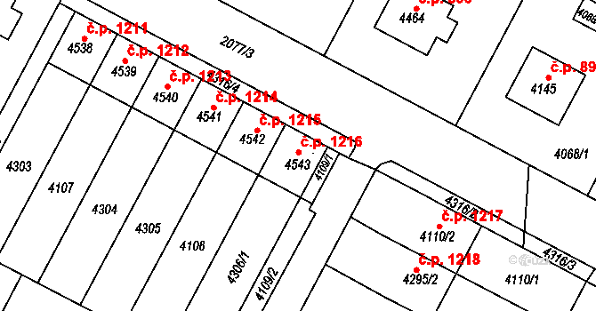 Žamberk 1216, Katastrální mapa
