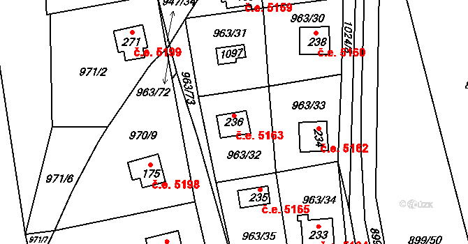 Kozojedy 163, Katastrální mapa