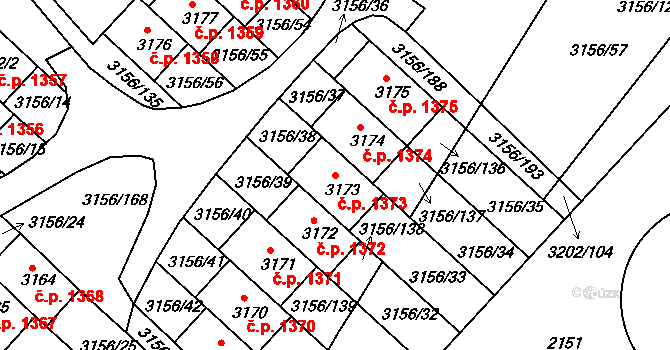 Duchcov 1373 na parcele st. 3173 v KÚ Duchcov, Katastrální mapa