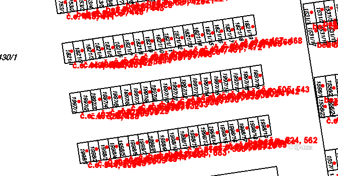 Otrokovice 496,534 na parcele st. 1997/10 v KÚ Otrokovice, Katastrální mapa