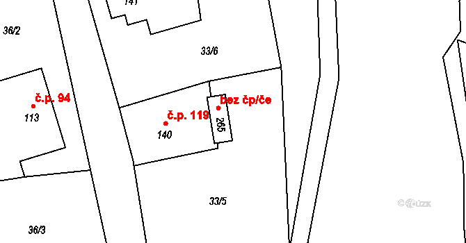 Kopřivnice 38956896 na parcele st. 265 v KÚ Vlčovice, Katastrální mapa