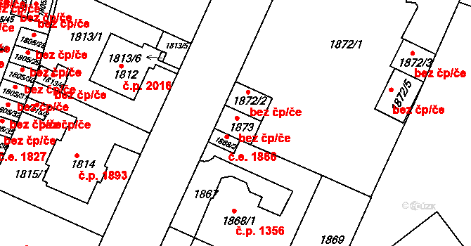 Teplice 39158896 na parcele st. 1873 v KÚ Teplice, Katastrální mapa