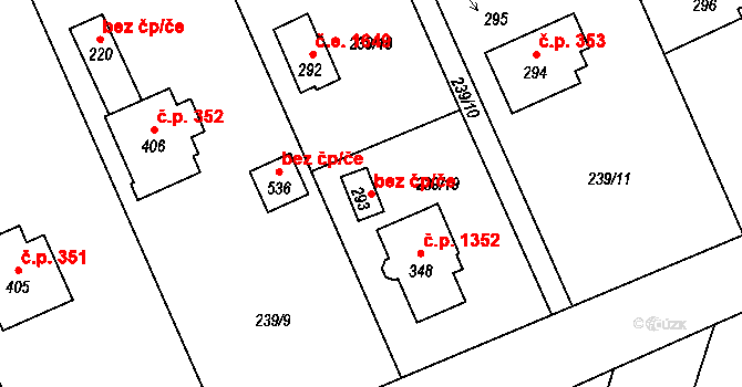 Kamenice 41223896 na parcele st. 293 v KÚ Štiřín, Katastrální mapa