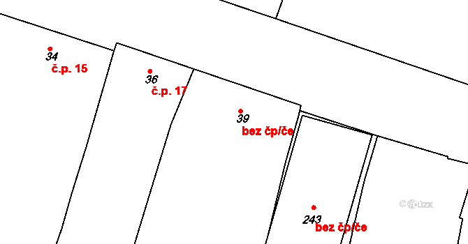 Peruc 41420896 na parcele st. 39 v KÚ Černochov, Katastrální mapa