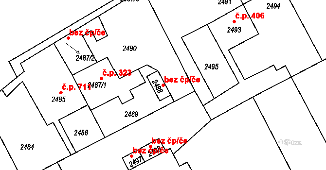 Libušín 42635896 na parcele st. 2488 v KÚ Libušín, Katastrální mapa