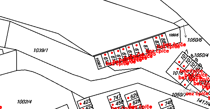 Ústí nad Orlicí 45540896 na parcele st. 612 v KÚ Hylváty, Katastrální mapa