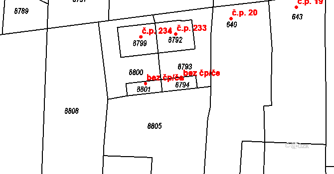 Oleksovice 47490896 na parcele st. 8794 v KÚ Oleksovice, Katastrální mapa