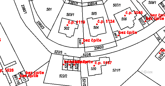 Teplice 49318896 na parcele st. 503/2 v KÚ Teplice-Trnovany, Katastrální mapa
