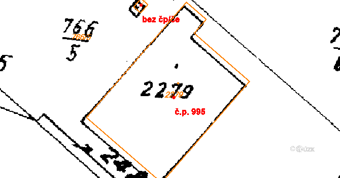 Skuteč 995 na parcele st. 2279 v KÚ Skuteč, Katastrální mapa